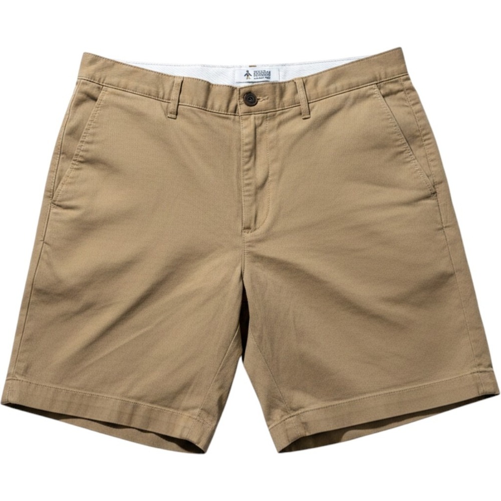 Original Penguin Mens Tan Khaki Chino Shorts Size 34 Fine Corduroy Texture